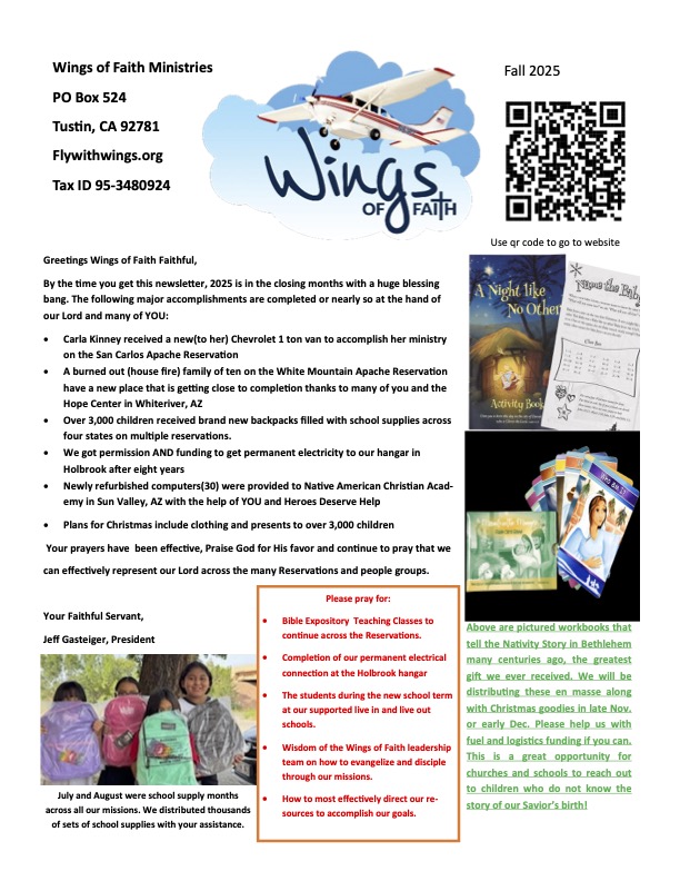 wings of faith report pg1