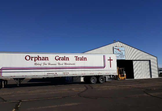 Orphan Grain Train out of Nebraska arrived Tuesday Mar 24, with blessings for those in need during the Covid 19 crisis