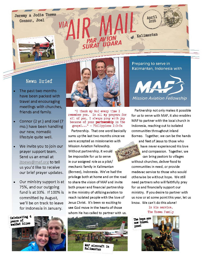 Newsletter page 1